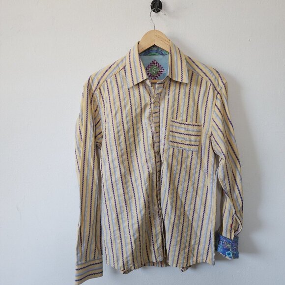 Robert Graham Other - Robert Graham Mens Medium Yellow Button Down Shirt Flip Cuff